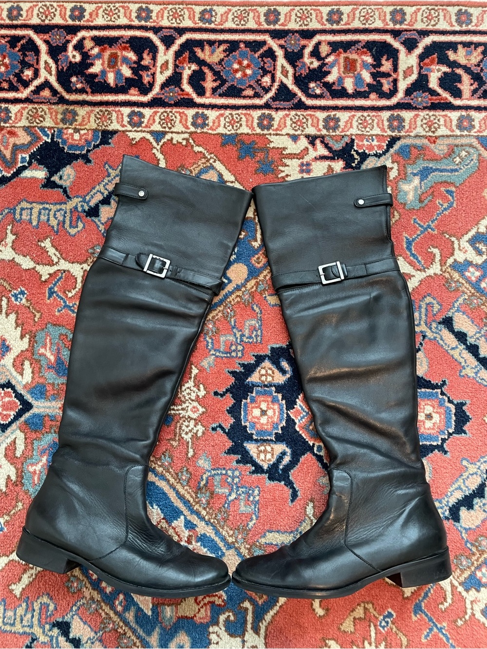 Matisse Black Leather Over-the-Knee Riding Boots